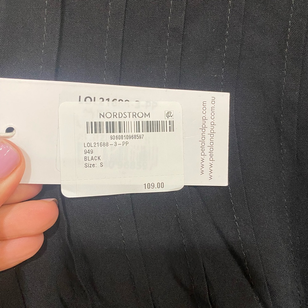 Petal & Pup Orly Midi Dress Black Small NWT - Picture 6 of 6